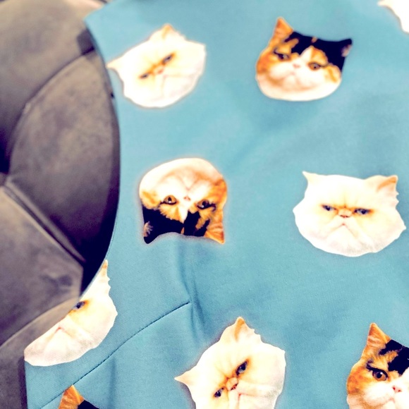 Eric and Lani Cat Print Mini Dress Size Large - Picture 6 of 9